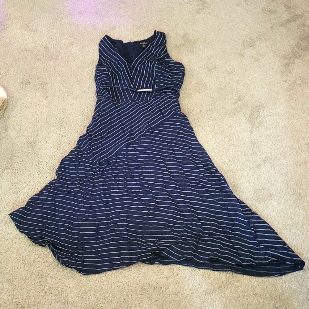 White House Black Market Asymmetrical belted dress